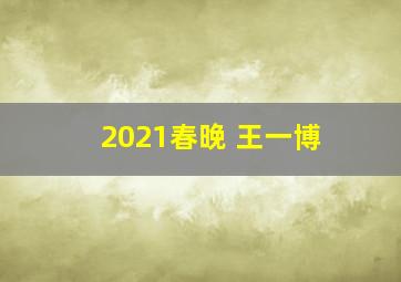 2021春晚 王一博